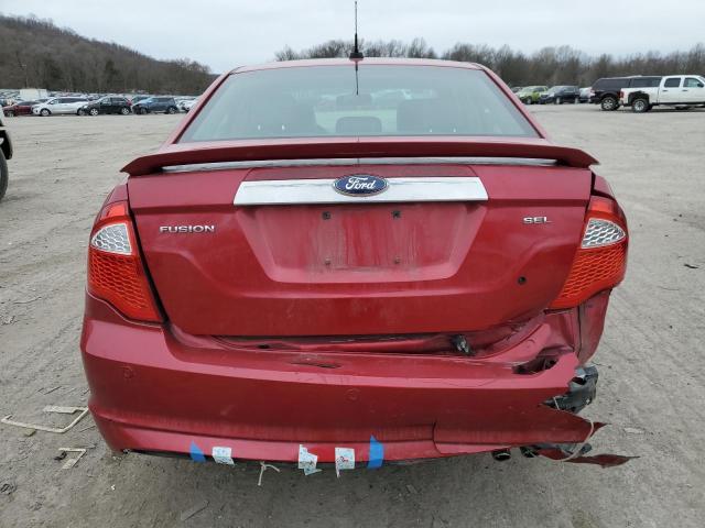 3FAHP0JA8CR294070 - 2012 FORD FUSION SEL RED photo 6