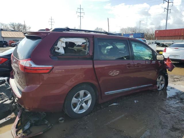 5TDKZ3DC0JS940320 - 2018 TOYOTA SIENNA LE RED photo 3