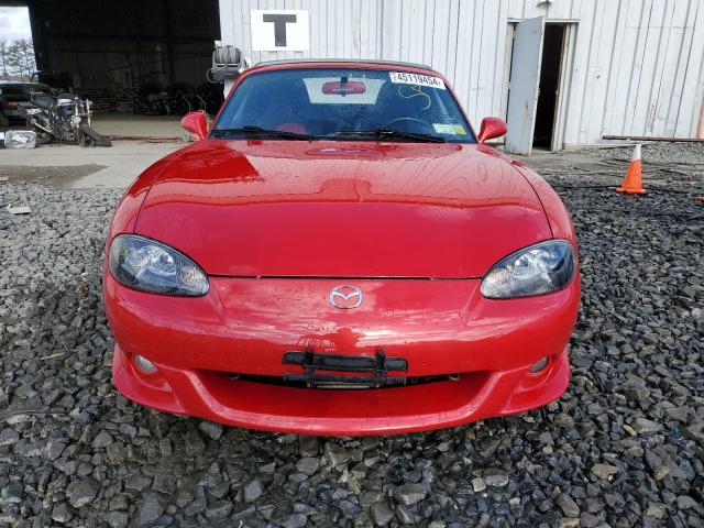 JM1NB354840405333 - 2004 MAZDA MX-5 MIATA SPEED RED photo 5