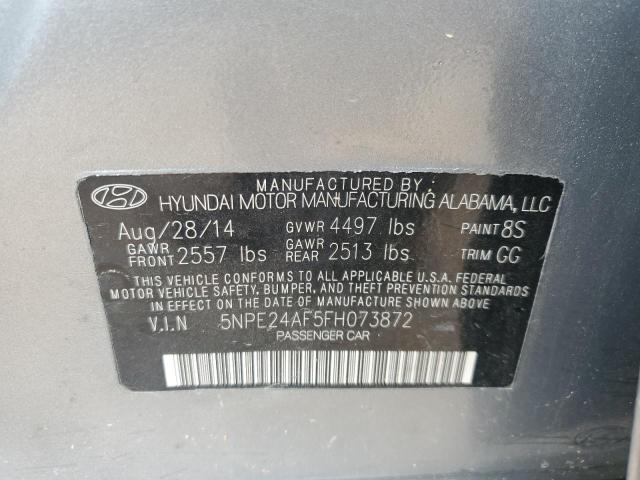 5NPE24AF5FH073872 - 2015 HYUNDAI SONATA SE SILVER photo 13