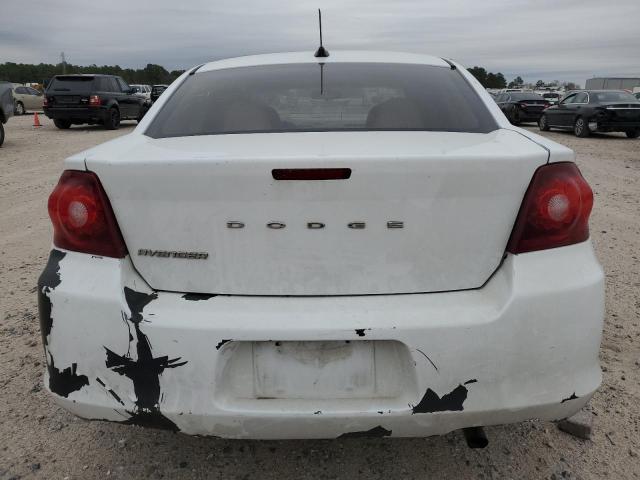 1C3CDZAB8EN221608 - 2014 DODGE AVENGER SE WHITE photo 6