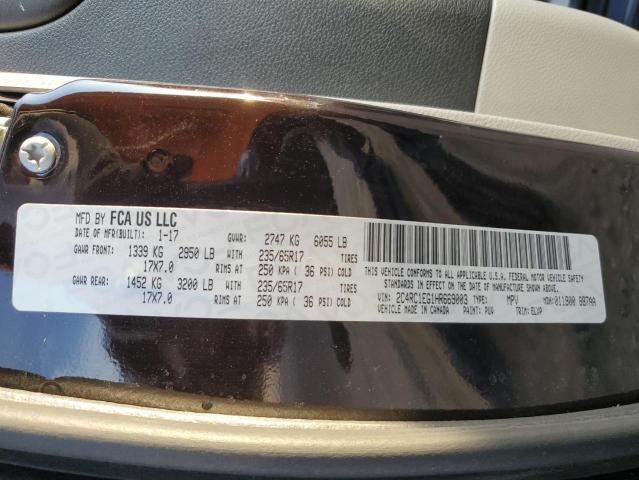 2C4RC1EG1HR669003 - 2017 CHRYSLER PACIFICA TOURING L PLUS BLACK photo 14