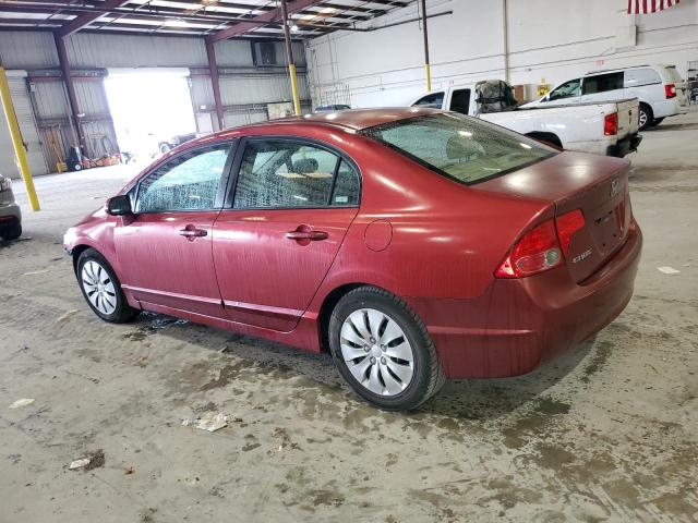 1HGFA16597L124357 - 2007 HONDA CIVIC LX RED photo 2