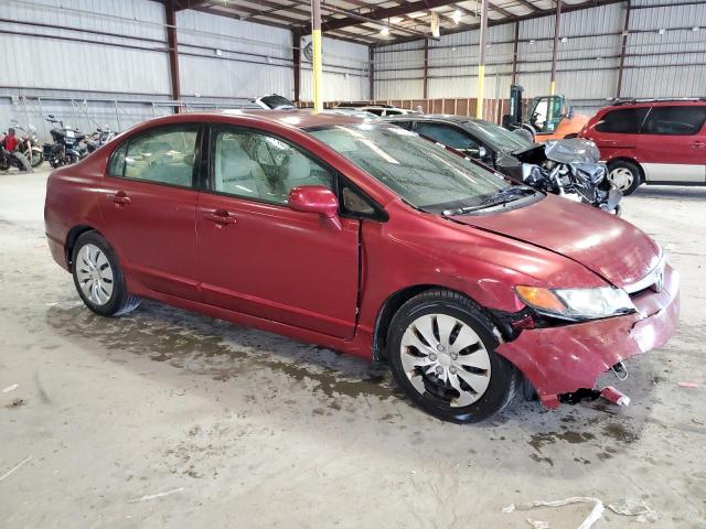 1HGFA16597L124357 - 2007 HONDA CIVIC LX RED photo 4