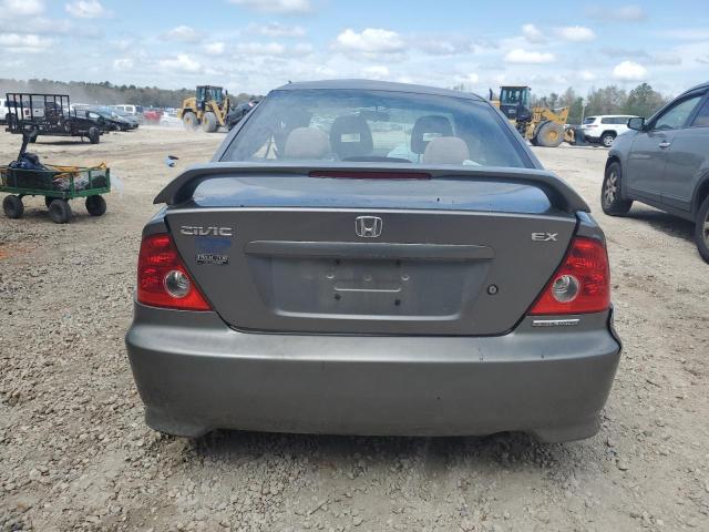 1HGEM22955L021760 - 2005 HONDA CIVIC EX GRAY photo 6