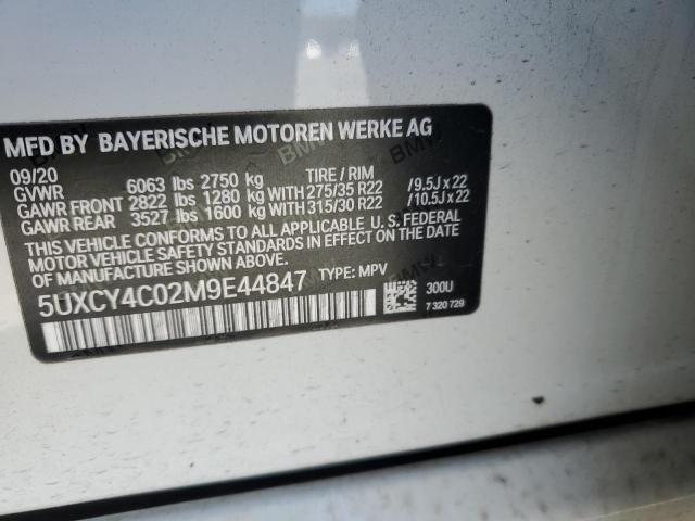 5UXCY4C02M9E44847 - 2021 BMW X6 SDRIVE 40I WHITE photo 14