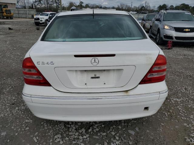 WDBRF61JX2F230305 - 2002 MERCEDES-BENZ C 240 WHITE photo 6