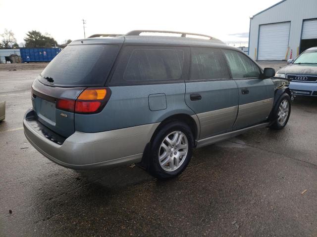 4S3BH665227603386 - 2002 SUBARU LEGACY OUTBACK GREEN photo 3