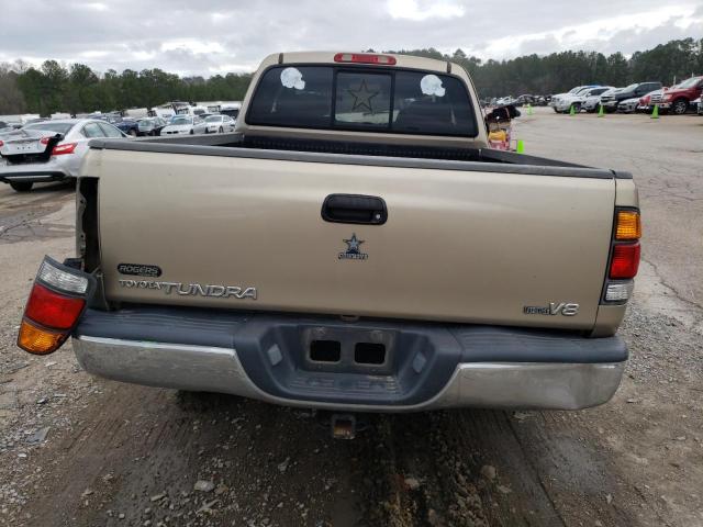 5TBRT34101S153973 - 2001 TOYOTA TUNDRA ACCESS CAB ოქროსფერი ფოტო 6