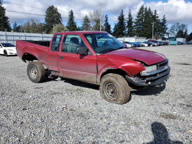 1GCDT19W728203364 - 2002 CHEVROLET S TRUCK S10 BURGUNDY photo 4