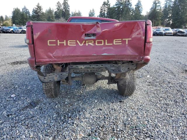 1GCDT19W728203364 - 2002 CHEVROLET S TRUCK S10 BURGUNDY photo 6