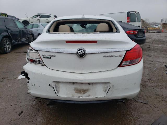 W04GY5GV8B1098109 - 2011 BUICK REGAL CXL WHITE photo 6