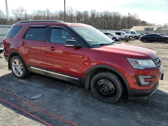 1FM5K8D85GGC39166 - 2016 FORD EXPLORER XLT RED photo 4