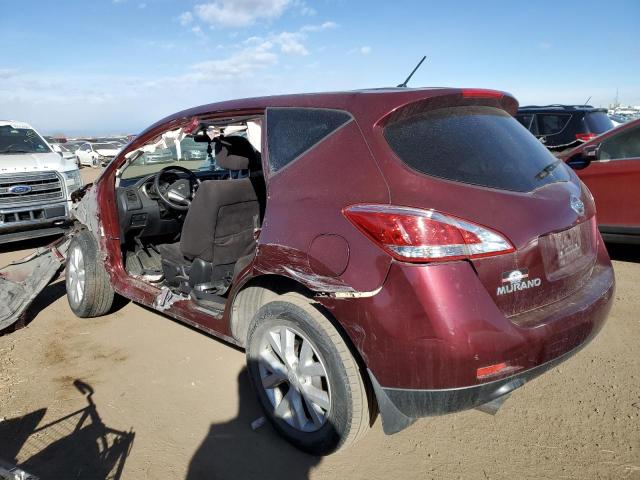 JN8AZ1MW3CW231205 - 2012 NISSAN MURANO S BURGUNDY photo 2