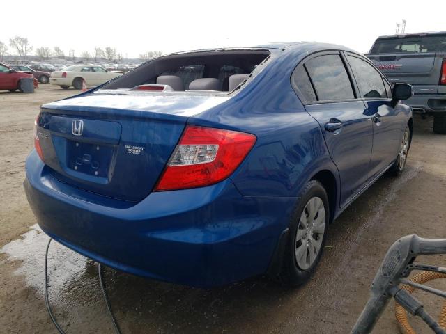 19XFB2F53CE034335 - 2012 HONDA CIVIC LX ლურჯი ფოტო 3