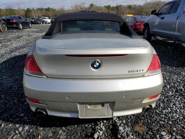 WBAEK13507CN72401 - 2007 BMW 650 I SILVER photo 6