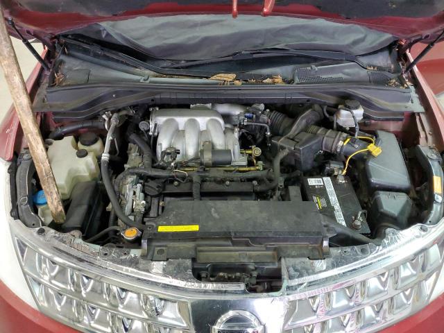 JN8AZ08W96W526866 - 2006 NISSAN MURANO SL RED photo 12