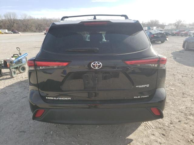 5TDHZRBH9MS100391 - 2021 TOYOTA HIGHLANDER XLE BLACK photo 6