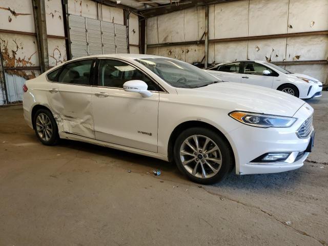 3FA6P0LU8HR359585 - 2017 FORD FUSION SE HYBRID WHITE photo 4