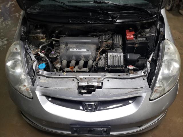JHMGD38677S007408 - 2007 HONDA FIT S ვერცხლისფერი ფოტო 11