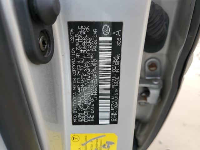 JTHBA30G465175902 - 2006 LEXUS ES 330 SILVER photo 12