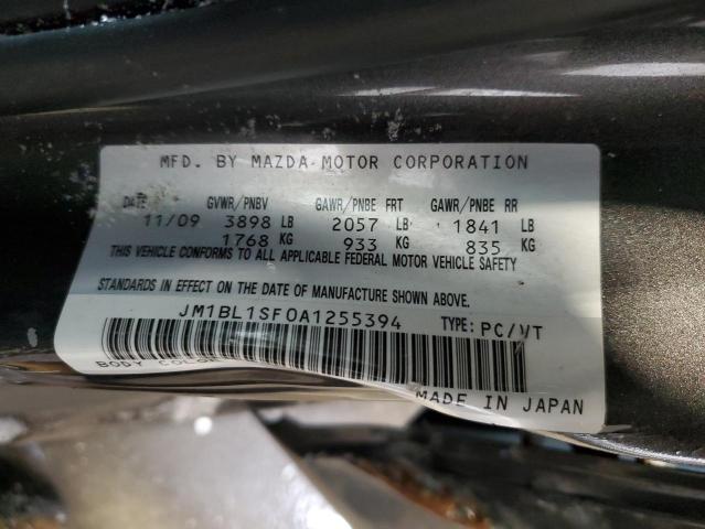 JM1BL1SF0A1255394 - 2010 MAZDA 3 I GRAY photo 13