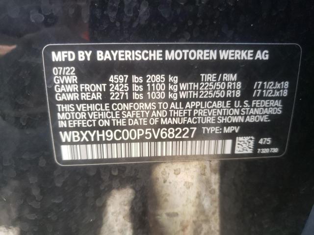 WBXYH9C00P5V68227 - 2023 BMW X2 SDRIVE28I BLACK photo 13
