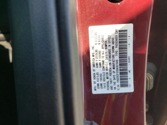 1HGCR2F50DA067846 - 2013 HONDA ACCORD SPORT BURGUNDY photo 13