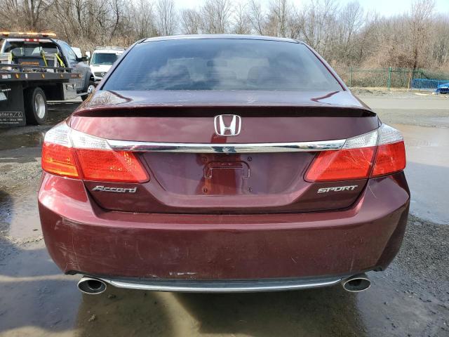 1HGCR2F54EA208595 - 2014 HONDA ACCORD SPORT MAROON photo 6