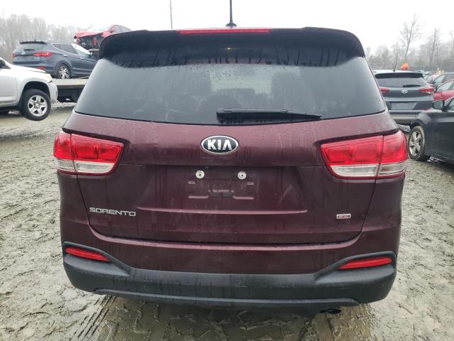 5XYPG4A37HG256927 - 2017 KIA SORENTO LX BURGUNDY photo 6