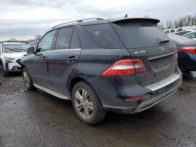4JGDA5HB2CA064231 - 2012 MERCEDES-BENZ ML 350 4MATIC BLACK photo 2