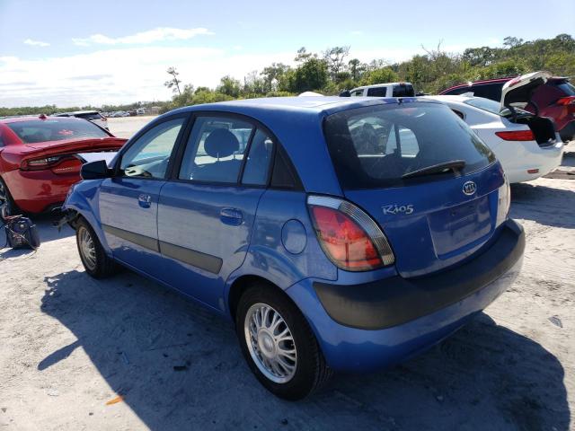 KNADE163686309925 - 2008 KIA RIO 5 SX BLUE photo 2