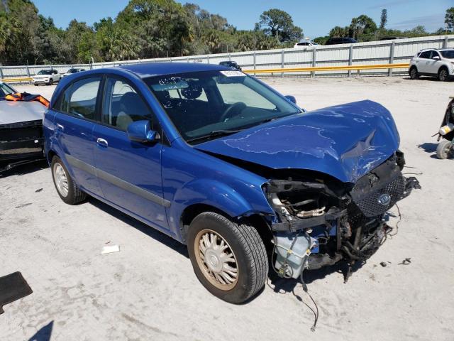 KNADE163686309925 - 2008 KIA RIO 5 SX BLUE photo 4