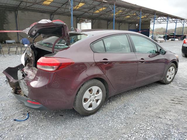 3KPFK4A73JE259534 - 2018 KIA FORTE LX PURPLE photo 3