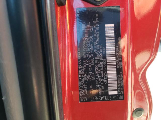 5TETX22N79Z621424 - 2009 TOYOTA TACOMA ACCESS CAB წითელი ფოტო 13