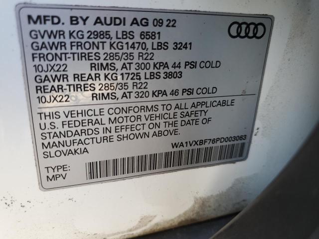 WA1VXBF76PD003063 - 2023 AUDI Q7 PRESTIGE თეთრი ფოტო 13