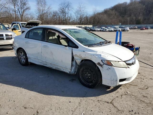 19XFA16549E021941 - 2009 HONDA CIVIC LX WHITE photo 4