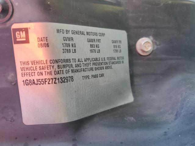 1G8AJ55F27Z132978 - 2007 SATURN ION LEVEL 2 GOLD photo 13