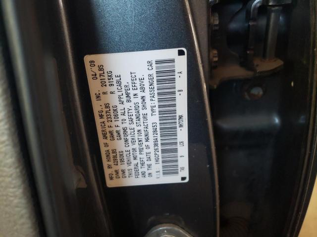 1HGCP26389A128453 - 2009 HONDA ACCORD LX GRAY photo 12