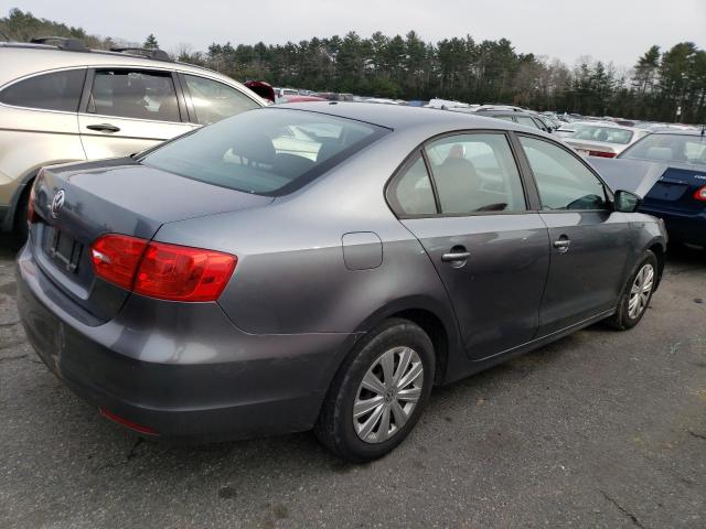 3VW2K7AJ9BM077756 - 2011 VOLKSWAGEN JETTA BASE 灰色 照片 3