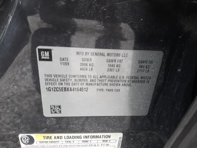 1G1ZC5EBXA4164512 - 2010 CHEVROLET MALIBU 1LT 灰色 照片 12