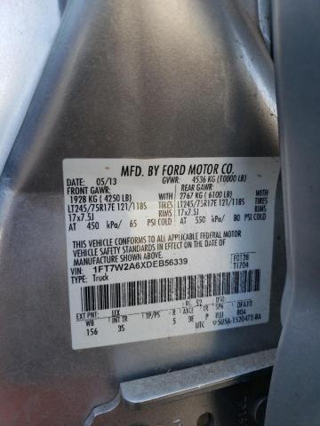 1FT7W2A6XDEB56339 - 2013 FORD F250 SUPER DUTY SILVER photo 12