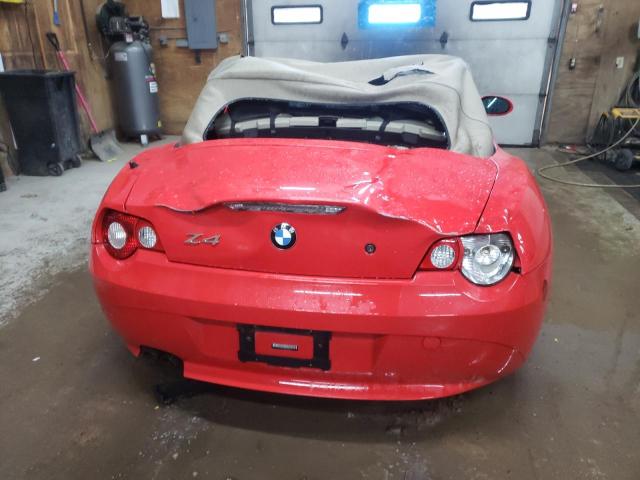 4USBT335X5LS53612 - 2005 BMW Z4 2.5 RED photo 6