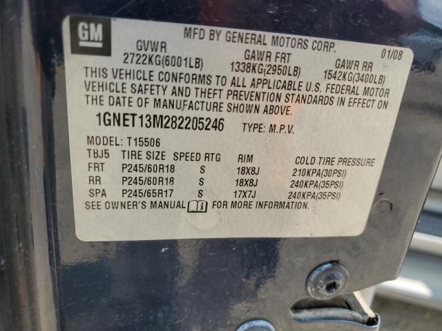 1GNET13M282205246 - 2008 CHEVROLET TRAILBLAZE LS BLUE photo 13