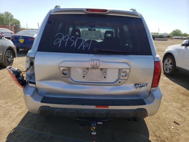 2HKYF18655H533939 - 2005 HONDA PILOT EXL SILVER photo 6