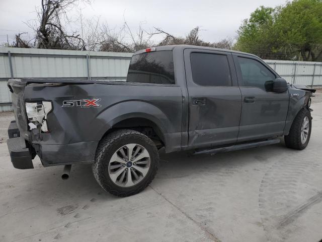 1FTEW1CP9JKD66421 - 2018 FORD F150 SUPERCREW GRAY photo 3