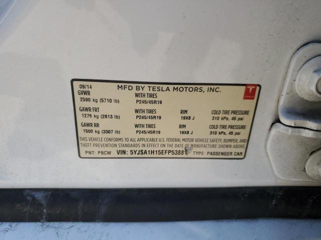 5YJSA1H15EFP53881 - 2014 TESLA MODEL S 白色 照片 12