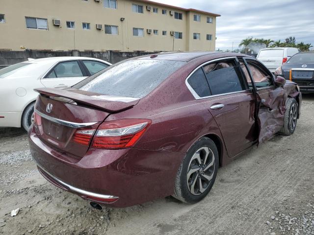 1HGCR2F98GA063549 - 2016 HONDA ACCORD EXL RED photo 3