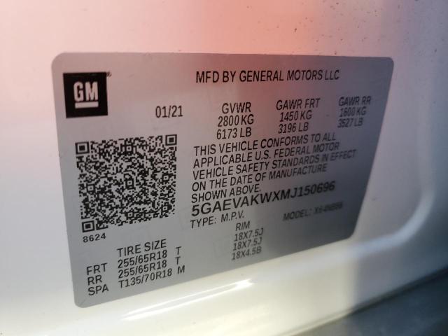 5GAEVAKWXMJ150696 - 2021 BUICK ENCLAVE ESSENCE 白色 照片 13