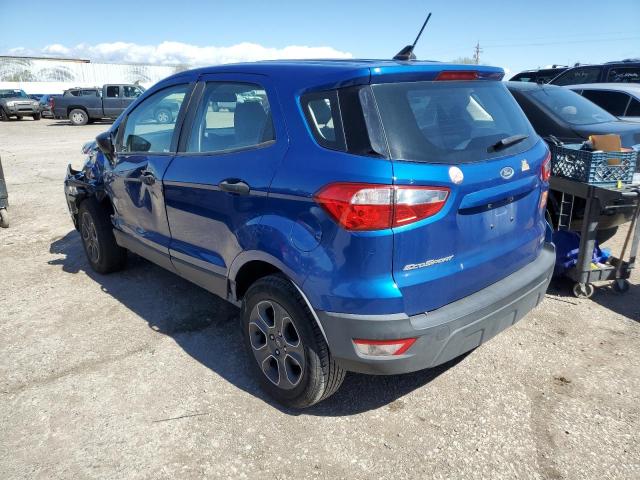 MAJ3S2FE0LC356883 - 2020 FORD ECOSPORT S BLUE photo 2